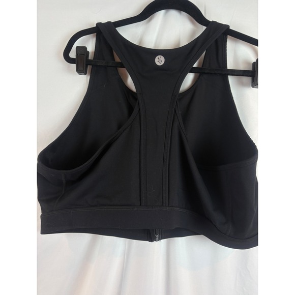 TORRID ACTIVE Black Zip Front Racerback Sports Bra Plus Size Torrid 4 - Picture 6 of 7